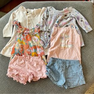 2T Girls bundle - 2 dresses, 2 pairs of shorts, and 2 tank tops